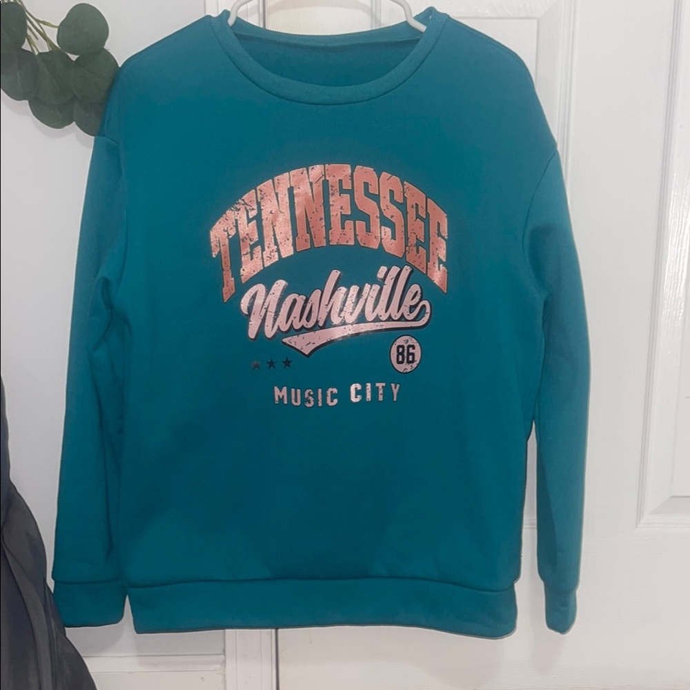 Teal Womens Sweatshirt
